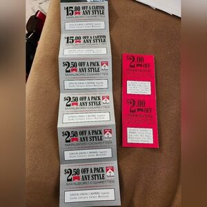 Marlboro Coupons - Silver & Pink Savings Strips Exp 3/31